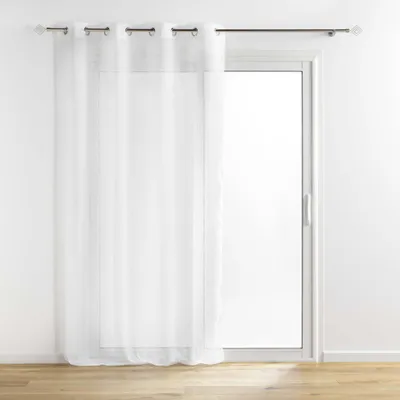 Produktbild von SUNLINE Vorhang mit Ösen, Baumwolle mit Metallfäden, weiß/silber, 140x240cm