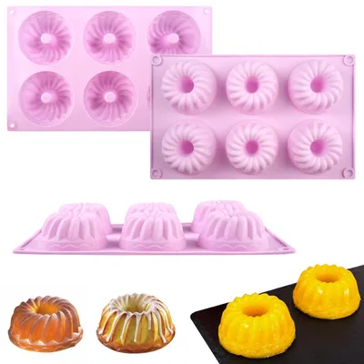 Zdjęcie produktu dla Silikonowe foremki do mini babeczek, 7 cm, zestaw 6 sztuk