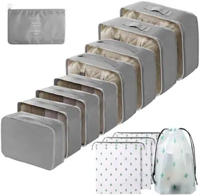 Image de Kit de rangement de voyage - Boîtes de voyage étanches pour un rangement efficace