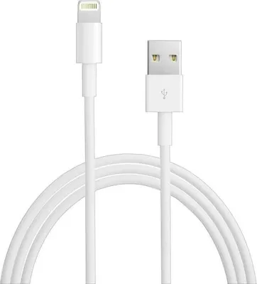 Image de Câble USB 2.0 avec connecteur Lightning 2,4A, 12W, 1m - Blanc