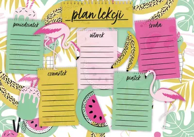 Immagine prodotto di Plan lekcji Lato A5 z tabliczką mnożenia