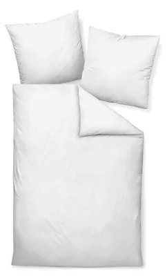 Produktbild von Traumschloss Mako-Satin Bettwäsche uni 155 x 220 cm weiß UNI, unifarben