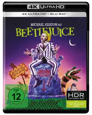 Produktbild von PLAION Beetlejuice (4K UHD), Film, Blu-ray, Deutsch, Spanisch, Italienisch, Englisch, Polnisch, 92 min, Komödie, Dänisch, Finnisch, Norwegisch, Schwedisch