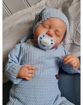 Produktbild von 49 Cm Baumwolle Körper Silikon Vinyl Reborn Puppe Loulou Neugeborenen Baby Größe Puppe 3D Haut Hohe Qualität Geschenk