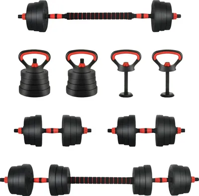 Produktbild von vidaXL 4-in-1 Kurzhantel Langhantel Kettlebell Set 20 kg