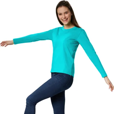Produktbild von Langarm-Shirt Frauen - türkis, M