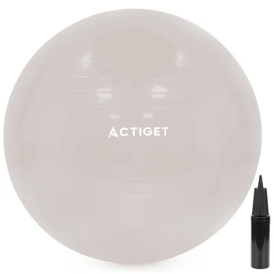 Productafbeelding van Fitnessballen - Yoga Bal - Pilates - Zwangerschap - Met Pomp - PVC - Grijs - 150 Kg - 65 Cm