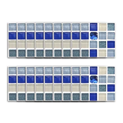 Obrázok produktu pre 18 kusov samolepiek na prenos mozaikových dlaždíc do kúpeľne, kuchyne, pre domácich majstrov (10 cm x 10 cm) (MTS013)