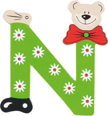 Produktbild von Playshoes Holzbuchstabe N - Bär OneSize