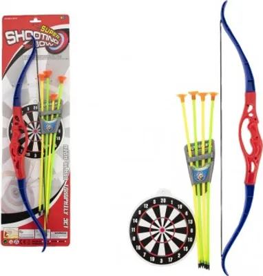 Obrázok produktu pre Luk+4 šípy s prísavkami plast 57cm na karte