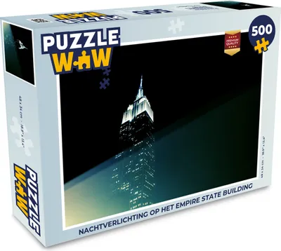 Obrázok produktu pre MuchoWow® Puzzle 500 ks Nočné osvetlenie Empire State Building