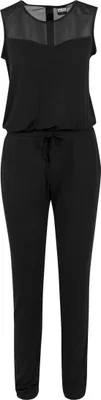 Image de Urban Classics Ladies - TECH MESH Long Jumpsuit schwarz - S