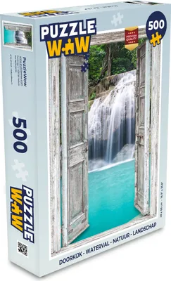 Obrázek produktu pro MuchoWow MuchoWow® Puzzle 500 ks Průhled - Vodopád - Příroda - Krajina