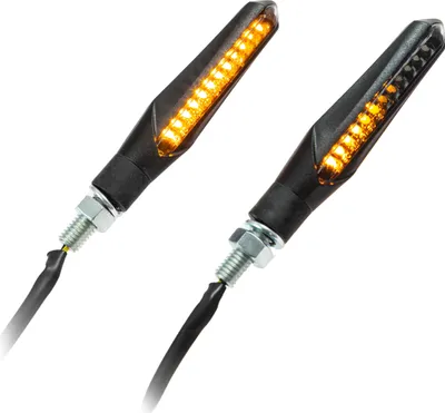 Immagine prodotto di Set di indicatori LED universali per moto Runner sequenziale in alluminio colorato M8 omologato E