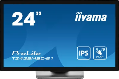 Obrázok produktu pre iiyama ProLite T2438MSC-B1, 60,5 cm (23.8"), 1920 x 1080 px, Full HD, LED, 5 ms, Čierna