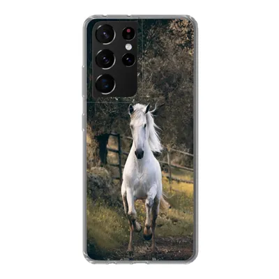 Produktbild von MuchoWow® Handyhülle Schutzhülle Hülle für Samsung Galaxy S21 Ultra Pferd - Natur - Schlamm Silikon Softcase Handy Hülle - Mobiltelefon