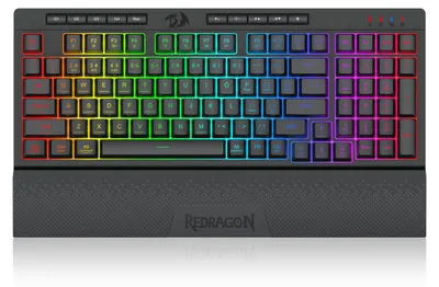 Obrázok produktu pre REDRAGON K515RGB-PRO, Káblový a bezdrôtový, USB + RF Wireless + Bluetooth, Membránový spínač kláves, Čierna