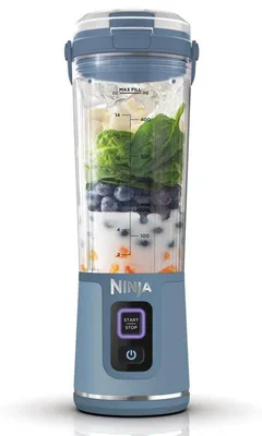 Zdjęcie produktu dla Ninja Blast, Blender sportowy, 0,53 l, Rozgniatacz do lodu, 14,4 W, Niebieski
