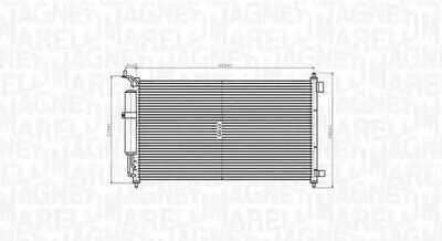 Produktbild von MAGNETI MARELLI 350203829000 Kondensator Klimaanlage Klimakondensator für NISSAN MICRA III (K12) +Trockner