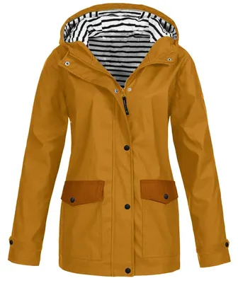 Image de Manteau de pluie imperméable pour femmes, avec capuche