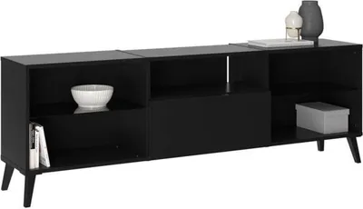 Obrázek produktu pro Komoda Lowboard Hifi TV police závěsná nebo stojící DARK 4 Black