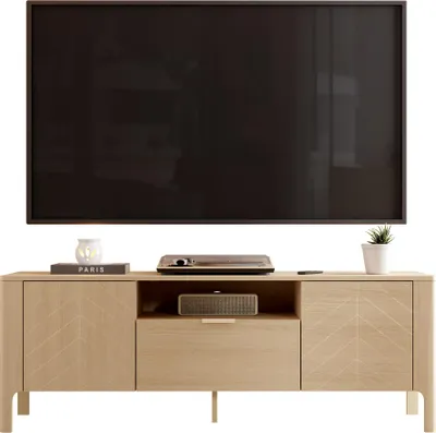 Produktbild von MIRJAN24 TV-Schrank Malumi MM-5 mit zwei Drehtüren und eins Klappe (Farbe: Eiche Vicenza)