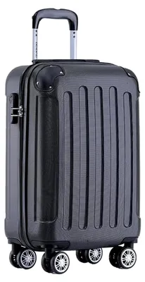 Produktbild von Hartschalen-Koffer Trolley Rollkoffer Reisekoffer Handgepäck 4 Rollen (M-L-XL-Set) (Schwarz, M)