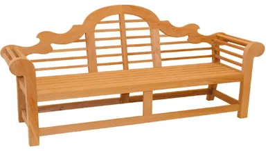 Produktbild von Wilhelmina Sitzbank mit Rückenlehne 196x60 cm aus Teakholz Natur