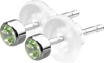 Produktbild von 1 Paar Damen Ohrstecker Edelstahl 316L Ohrringe mit Kristallsteine Weiss 4mm ESBJD-PE