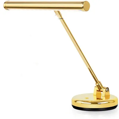 Image de Lampe de piano, LED, USB, dorée