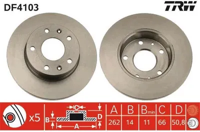 Produktbild von TRW Bremsscheiben (2 Stück) Vorderachse DF4103
