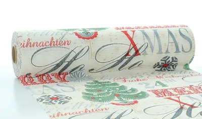 Produktbild von Sovie HORECA Weihnachtstischläufer Xmas-Greetings in Bordeaux aus Linclass® Airlaid 40 cm x 24 m, 1 Stück