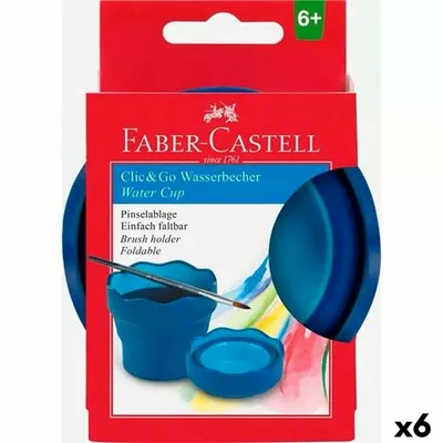 Produktbild von Becher Faber-Castell Clic & Go Biegsam Blau (6 Stück)
