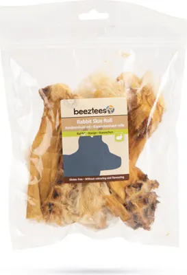 Image de Beeztees Rouleau de peau de lapin 100 g