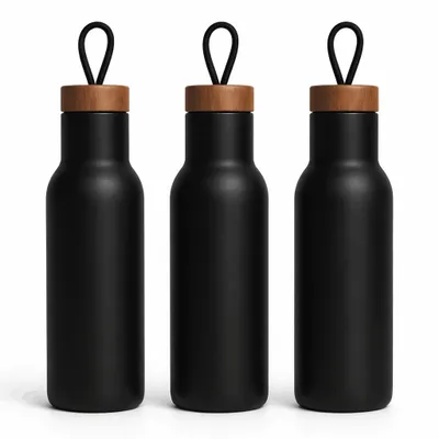 Produktbild von 3 Trinkflasche Thermosflasche Isolierflasche Wasserflasche Edelstahl 400ml