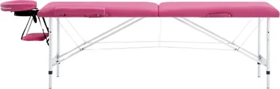 Produktbild von vidaXL Massageliege Klappbar 2-Zonen mit Aluminiumgestell Rosa