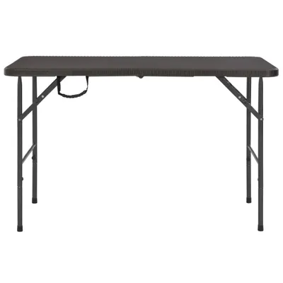 Immagine prodotto di Tavolo da Giardino Marrone Pieghevole 120x60x74 cm HDPE Rattan