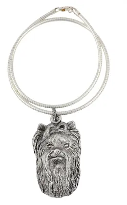 Zdjęcie produktu dla Yorkshire Terrier, York, Jork, Yorkie II - naszyjnik z psem, wyjątkowa biżuteria dla fana psów, unikatowy wisiorek na żmijce marki Art-Dog
