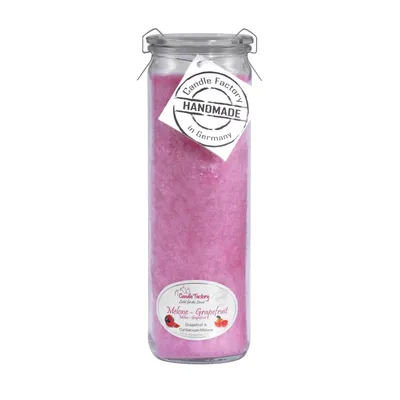 Produktbild von Big-Jumbo Kerze von Candle Factory im Glas  mit Duft in tollen Farben : Melone-Grapefruit Mit Duft Big-Jumbo: Melone-Grapefruit
