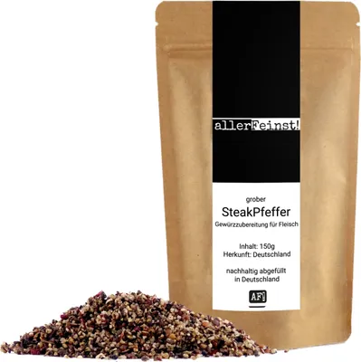 Produktbild von grober Steakpfeffer - Premium Gewürzzubereitung für Fleisch Rubs Dips - 150g