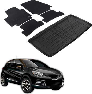 Produktbild von Kofferraumwanne Fußmatten Set Für Renault Captur 2013-2019, Genaue Passform