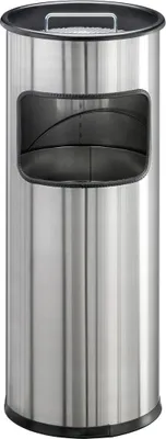 Obrázok produktu pre DURABLE Papierkorb Edelstahl mit Ascher rund silber