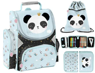 Produktbild von Schulranzen Set 3 teilig Tornister Mädchen Panda