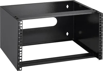 Obrázok produktu pre VEVOR Sieťový stojan 6U na montáž na stenu, hĺbka 14 palcov/355,6 mm, maximálna nosnosť 50 libier/22,68 kg Serverový stojan na montáž na stenu s klietkovými maticami, 19 palcov/482,6 mm