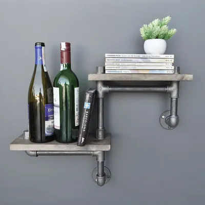Produktbild von Skye Decor, Almıla- BoruRaf041EVL, Nussbaumfarbe,Schwarz, Wandregale, 30x55x14 cm, 100% Fichteholz