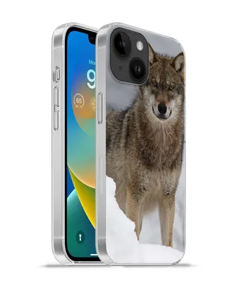 Produktbild von MuchoWow® Handyhülle Schutzhülle Hülle für Apple iPhone 14 - Softcase Wolf - Schnee - Tiere Silikon Softcase Handy Hülle - Mobiltelefonhülle