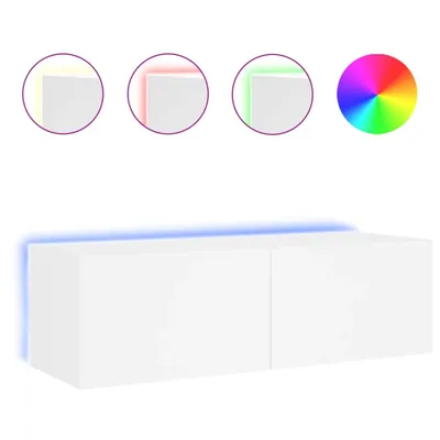 Immagine prodotto di Mobile TV a Parete con Luci LED Bianco 100x35x31 cm