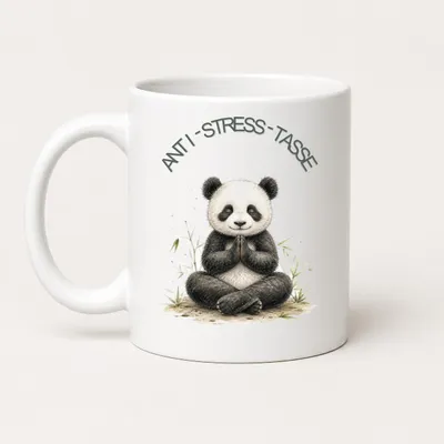 Produktbild von Anti-Stress-Tasse Panda Aquarell 325 ml Keramik Geschenk