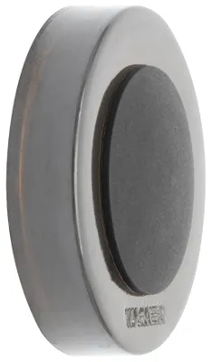 Produktbild von WAGNER Türstopper SCREW OR GLUE / Schrauben oder Kleben - Ø 40 x 10 mm, Kunststoff rauchgrau, Kautschuk schwarz - 15514311