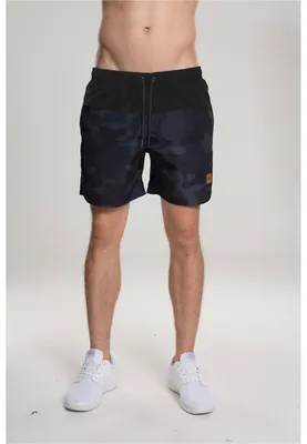 Obrázek produktu pro Pánské kraťasy Urban Classics Block Swim Shorts blk/darkcamo - L